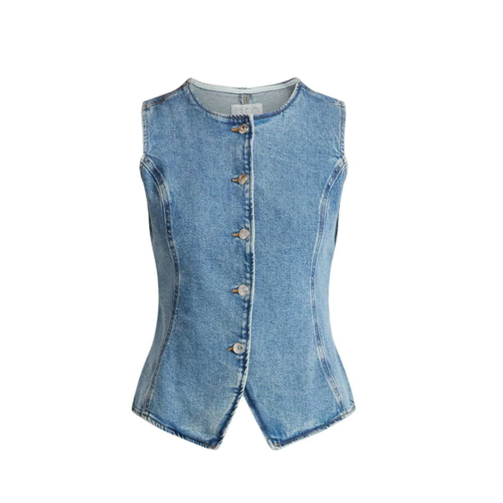 Sofia by Sofia Vergara Women's Scoop Neck Vest Dawn Blue Size XXXL NWT